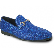 Royal Blue Sparkle Slip-on Tuxedo Shoes